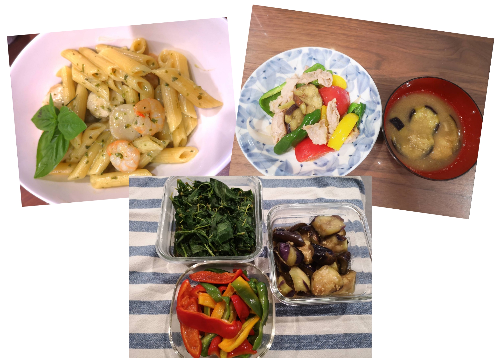 旬の野菜をふんだんに使った、彩り豊かな食卓