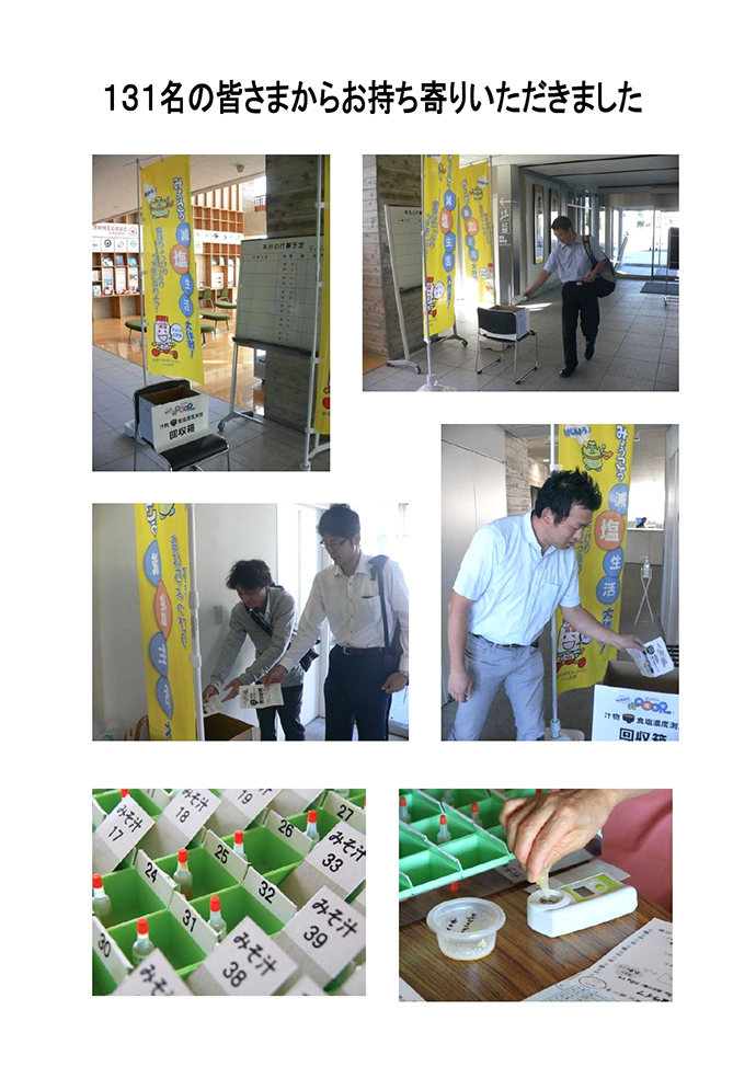 【新潟県妙高市役所】「みょうこう減塩生活大作戦!」職員汁物食塩濃度等調査結果