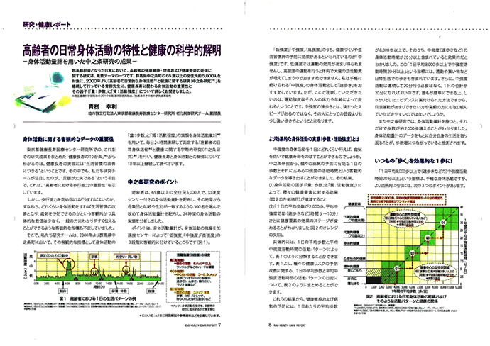 【花王健康科学研究会】ヘルスケアレポート43号「日常生活でのからだを動かす大切さ」を発行