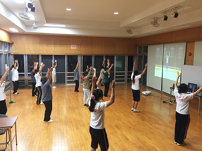 【名桜大学健康・長寿サポートセンター】古我知焼きの里「古我知区」で運動教室開催