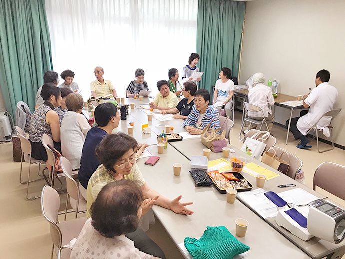 【一般社団法人 れいんぼう】九番団地のサロンで健康相談会を実施