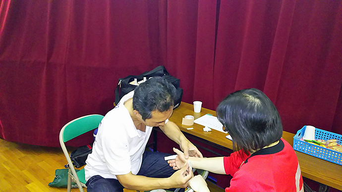 【公益社団法人 大阪府柔道整復師会】地域での救護活動を行っております。