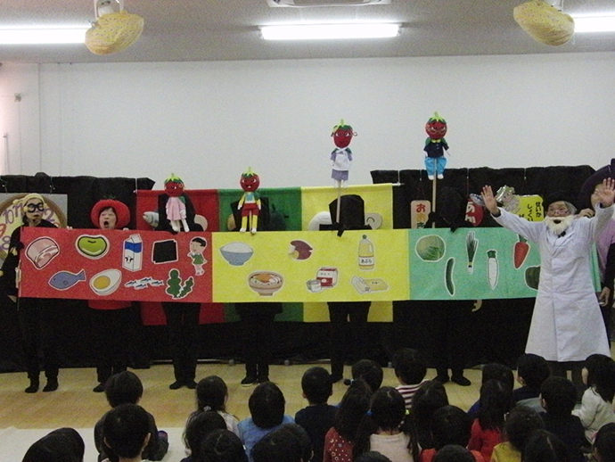 【京都府 精華町】せいか健康づくりプロジェクト「せいか食育劇団もぐもぐ」活動報告（いけたに保育所）