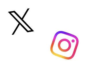 XとInstagramのアイコン