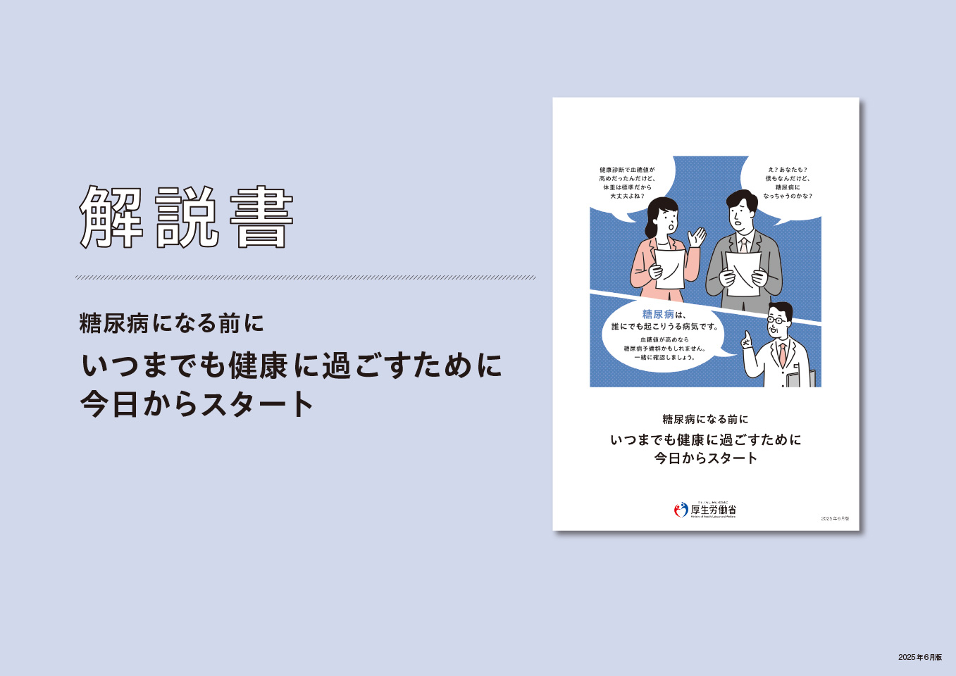 糖尿病になる前に いつまでも健康に過ごすために今日からスタート　解説書